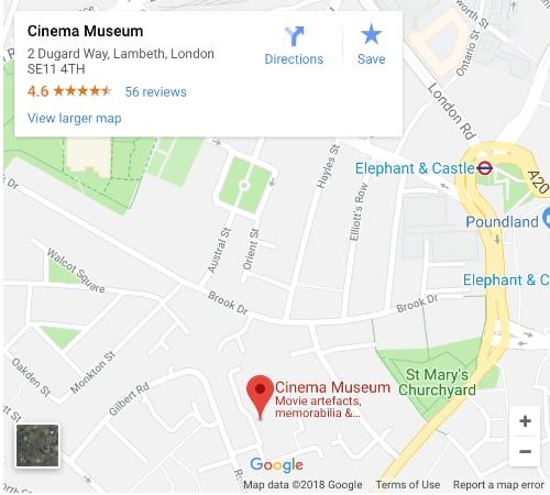 Google map of Cinema Museum